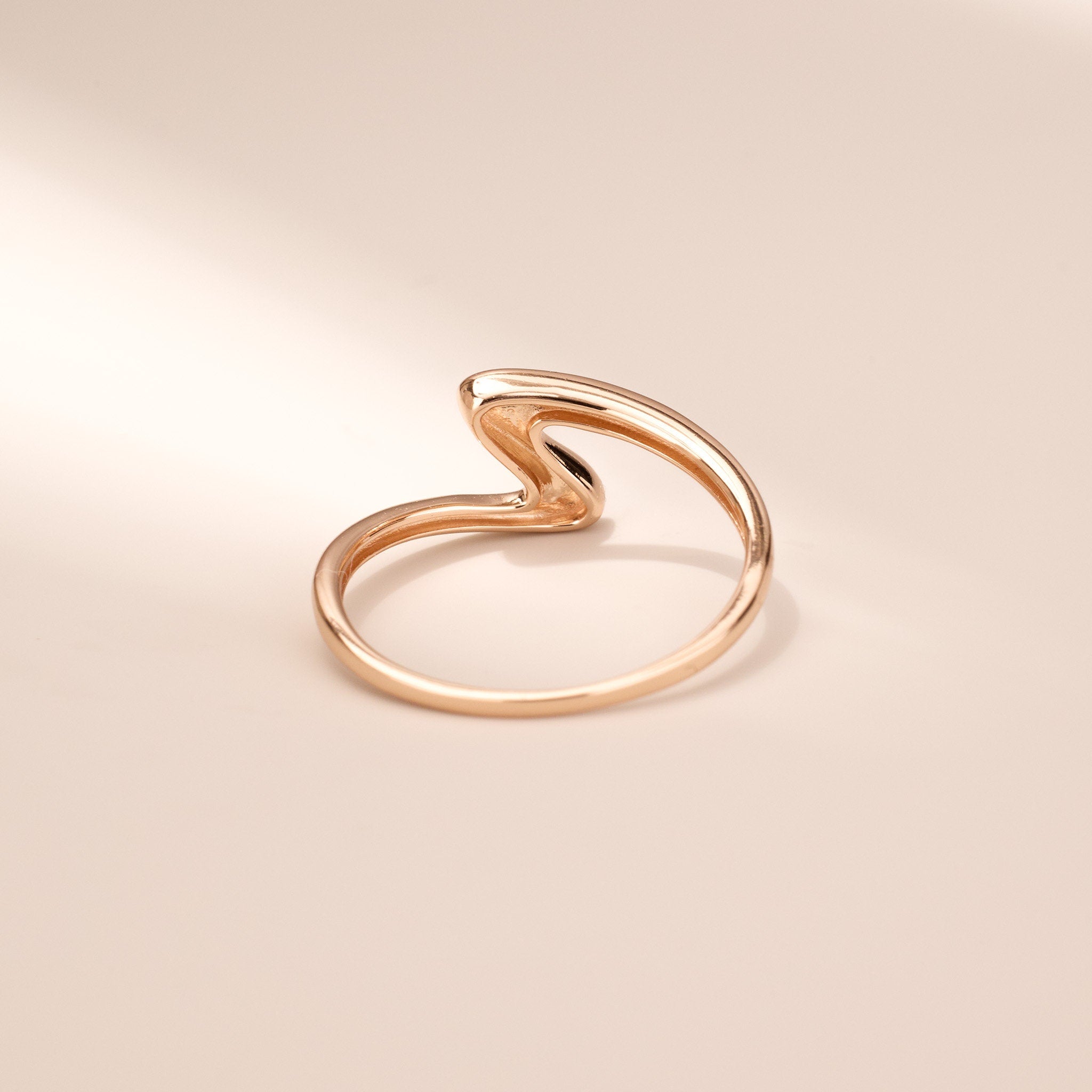 925 Silver Minimalist Wavy Ring - Jewelry And Store