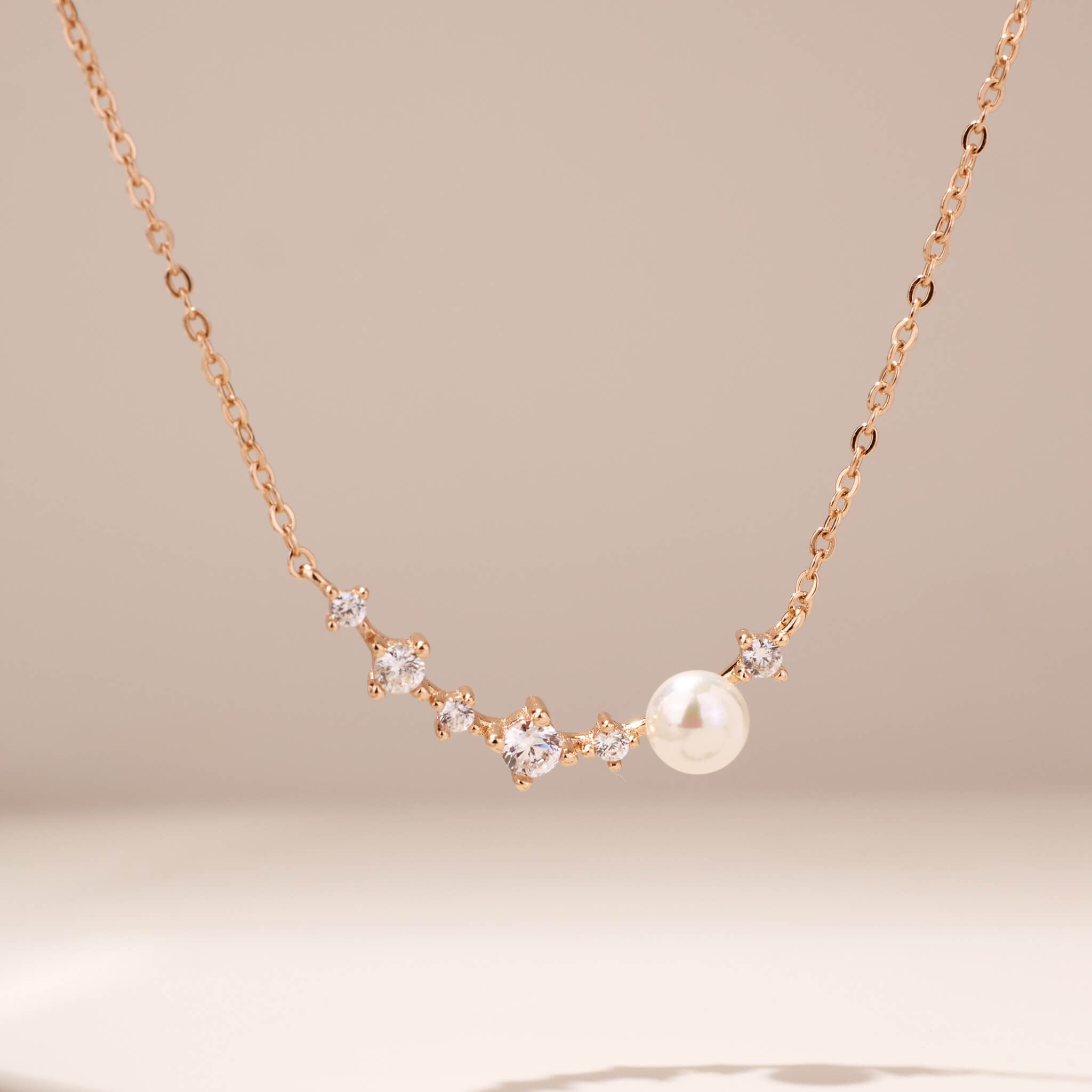 925 Silver Pearl charm Necklace - Jewelry And Store
