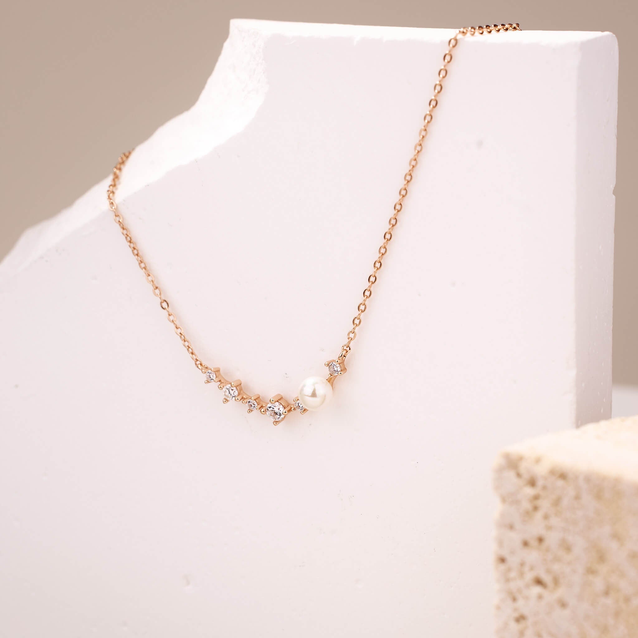 925 Silver Pearl charm Necklace - Jewelry And Store