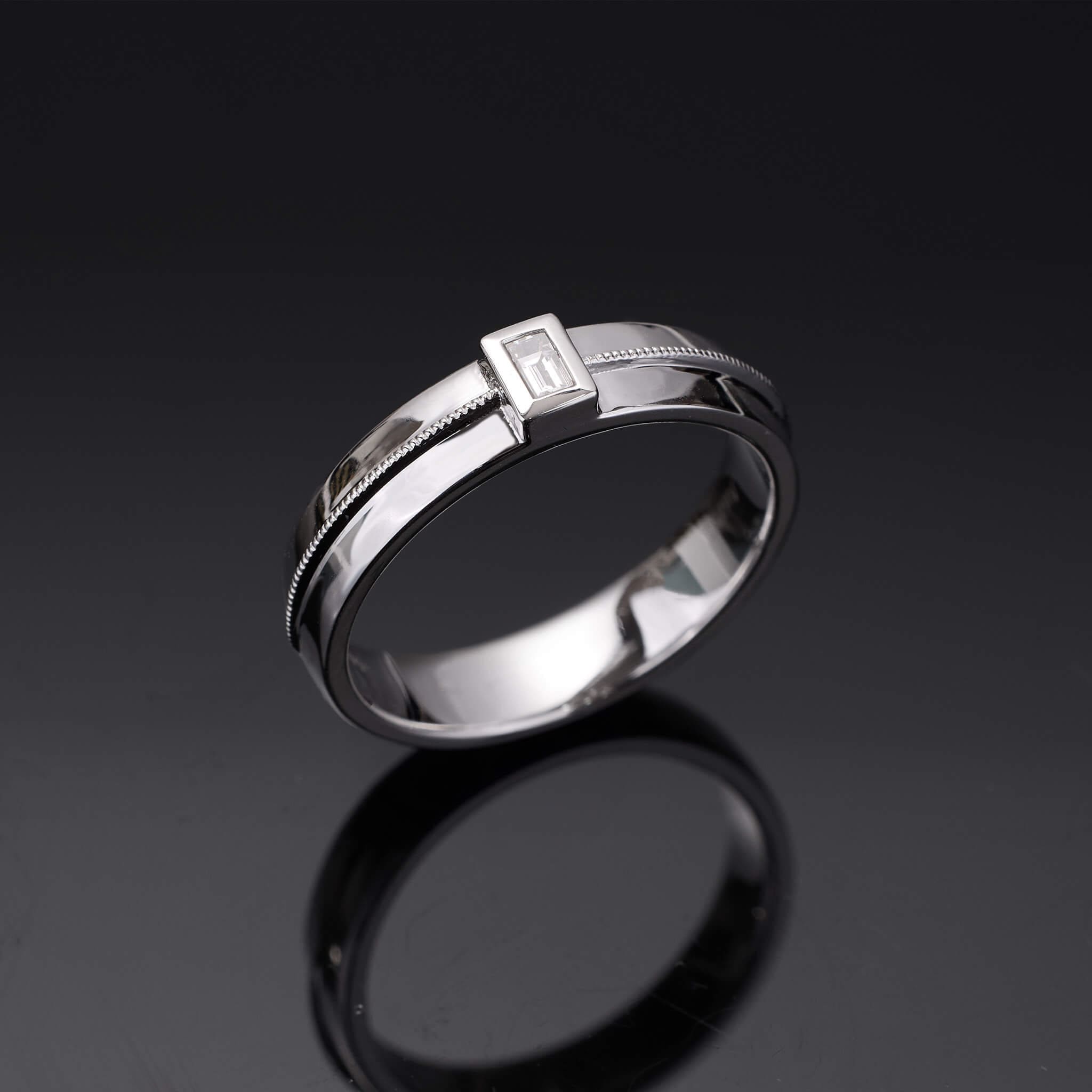 18K Gold Unisex Diamond Band Ring - Jewelry And Store