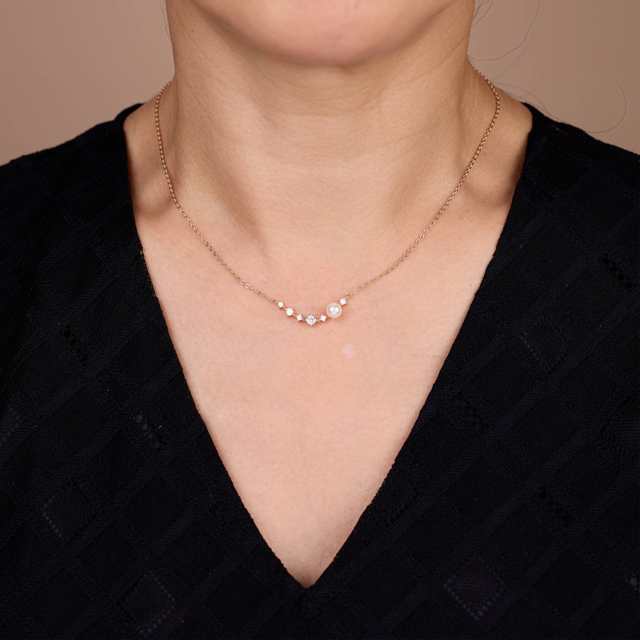925 Silver Pearl charm Necklace - Jewelry And Store