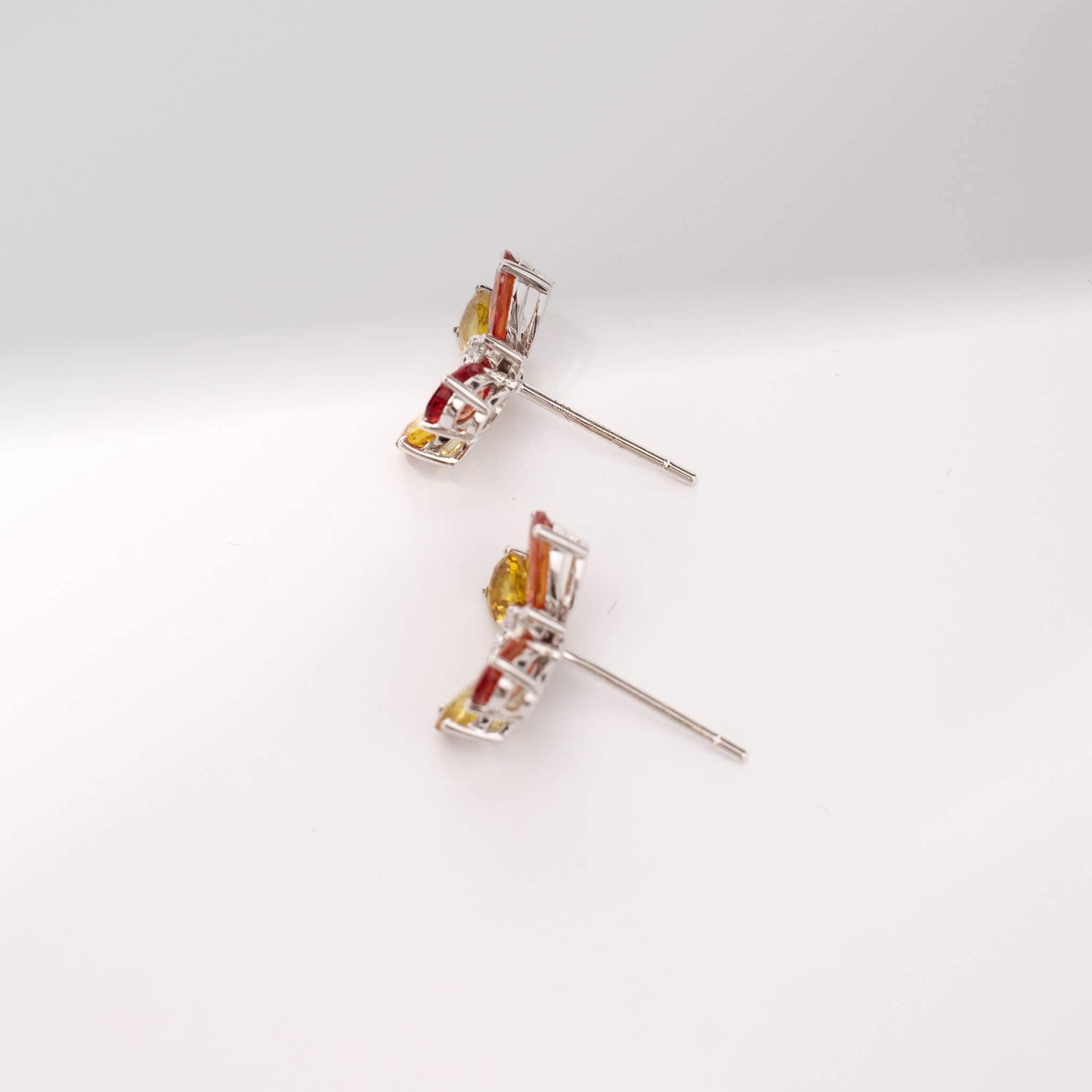 18K Gold Fancy Sapphire and Diamond Butterfly Earrings - Jewelry And Store