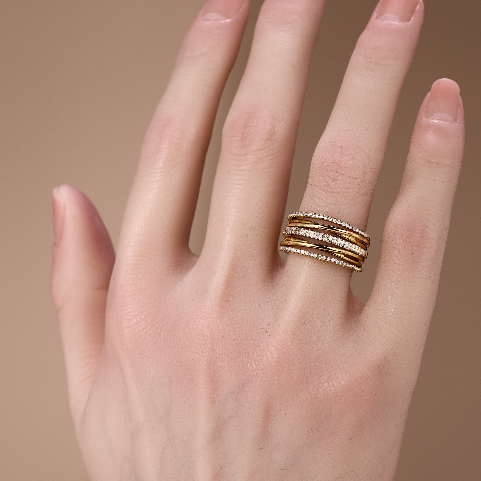 14K Gold Diamond Statement Ring - Jewelry And Store