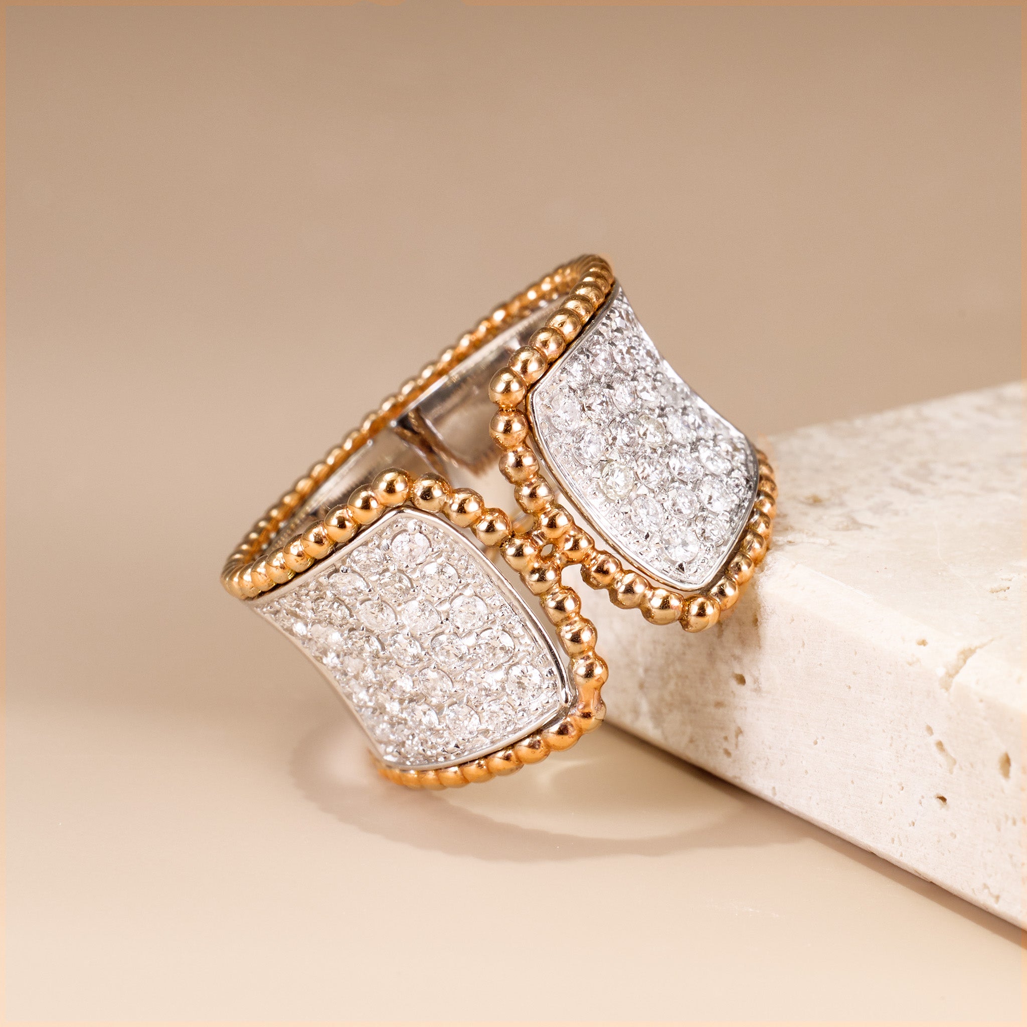 1.05ct.tw. Diamond Cocktail Ring in 18K Gold - Jewelry And Store