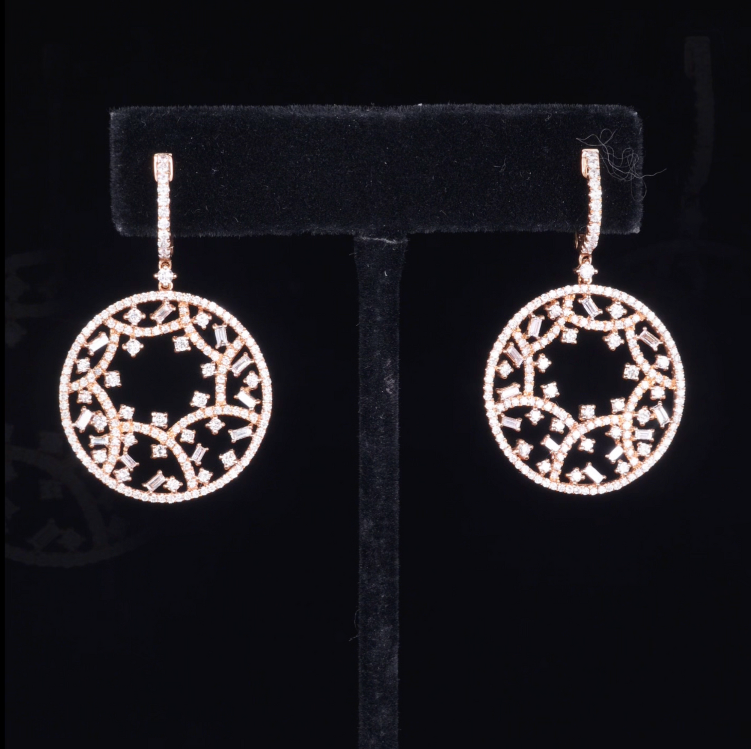 18K Gold Starry Night Natural Diamond Earrings