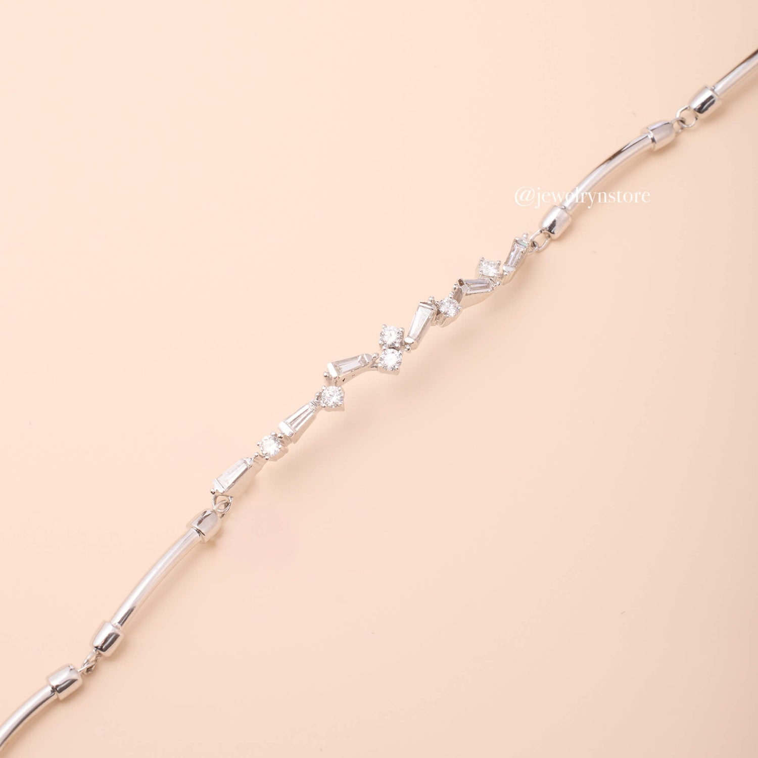 18K Natural Diamond Petite Bracelet - Jewelry And Store
