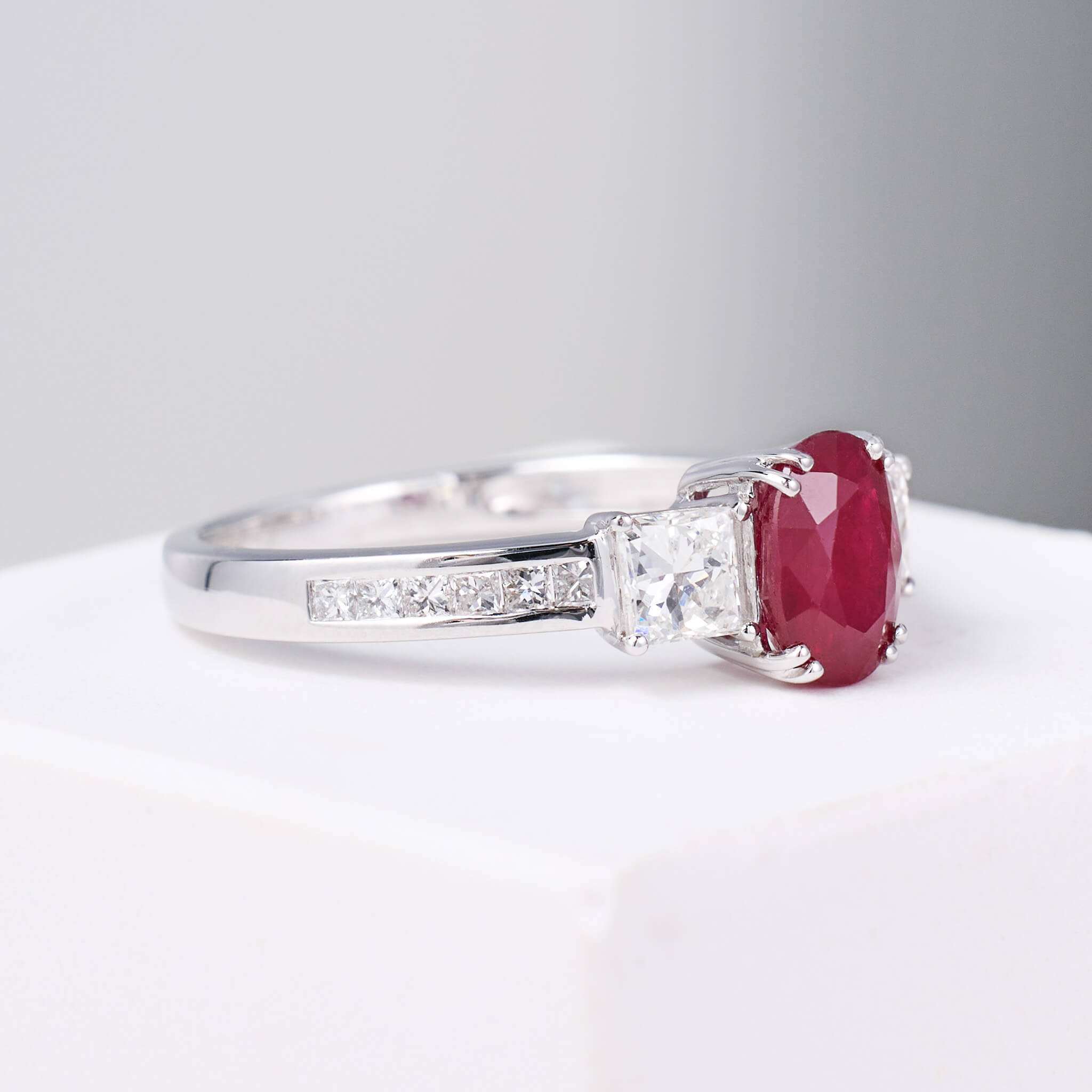 1.15ct.t.w. Nature Ruby and Diamond Ring - Jewelry And Store