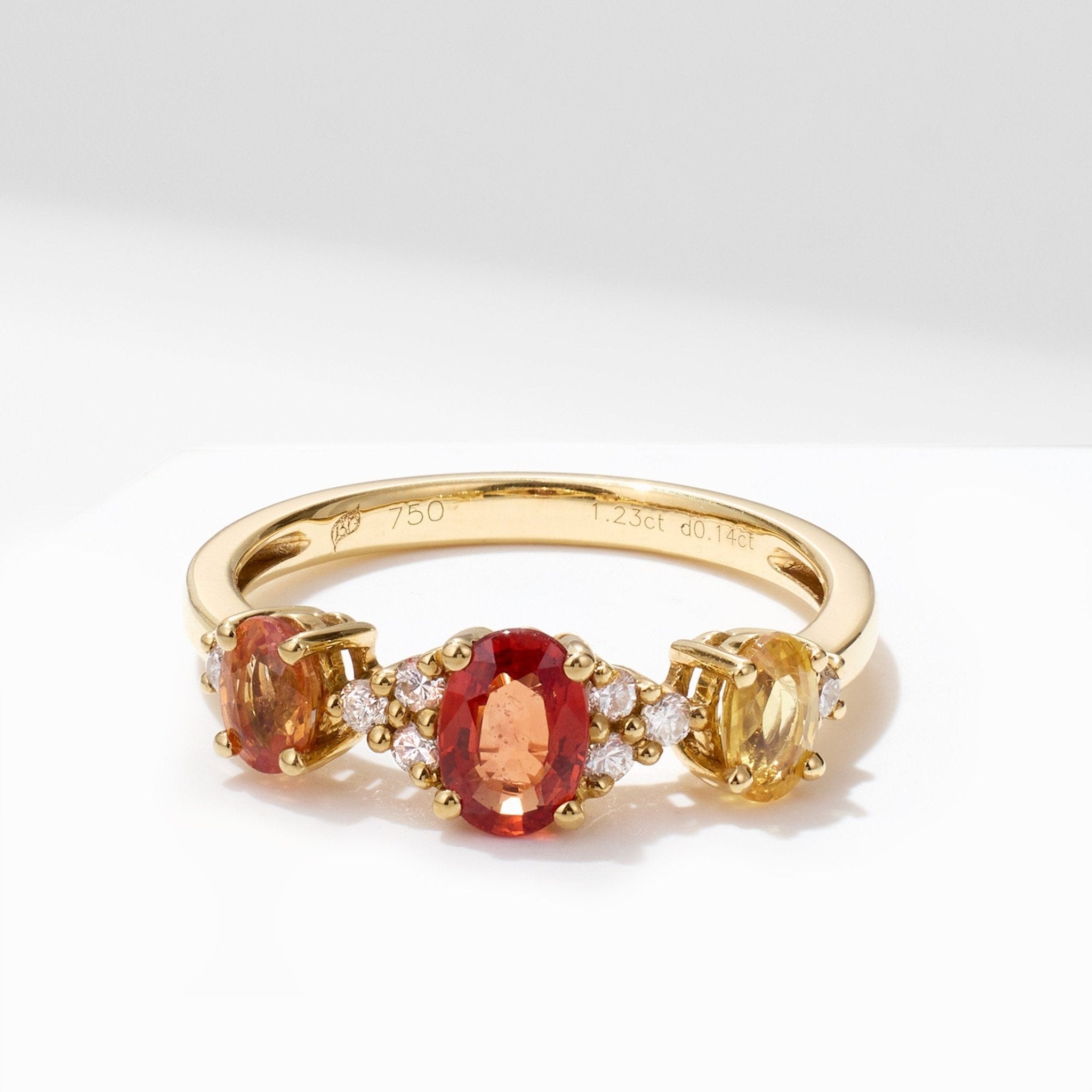 Multi - Colored Fancy Sapphire & Diamond Ring - Jewelry And Store