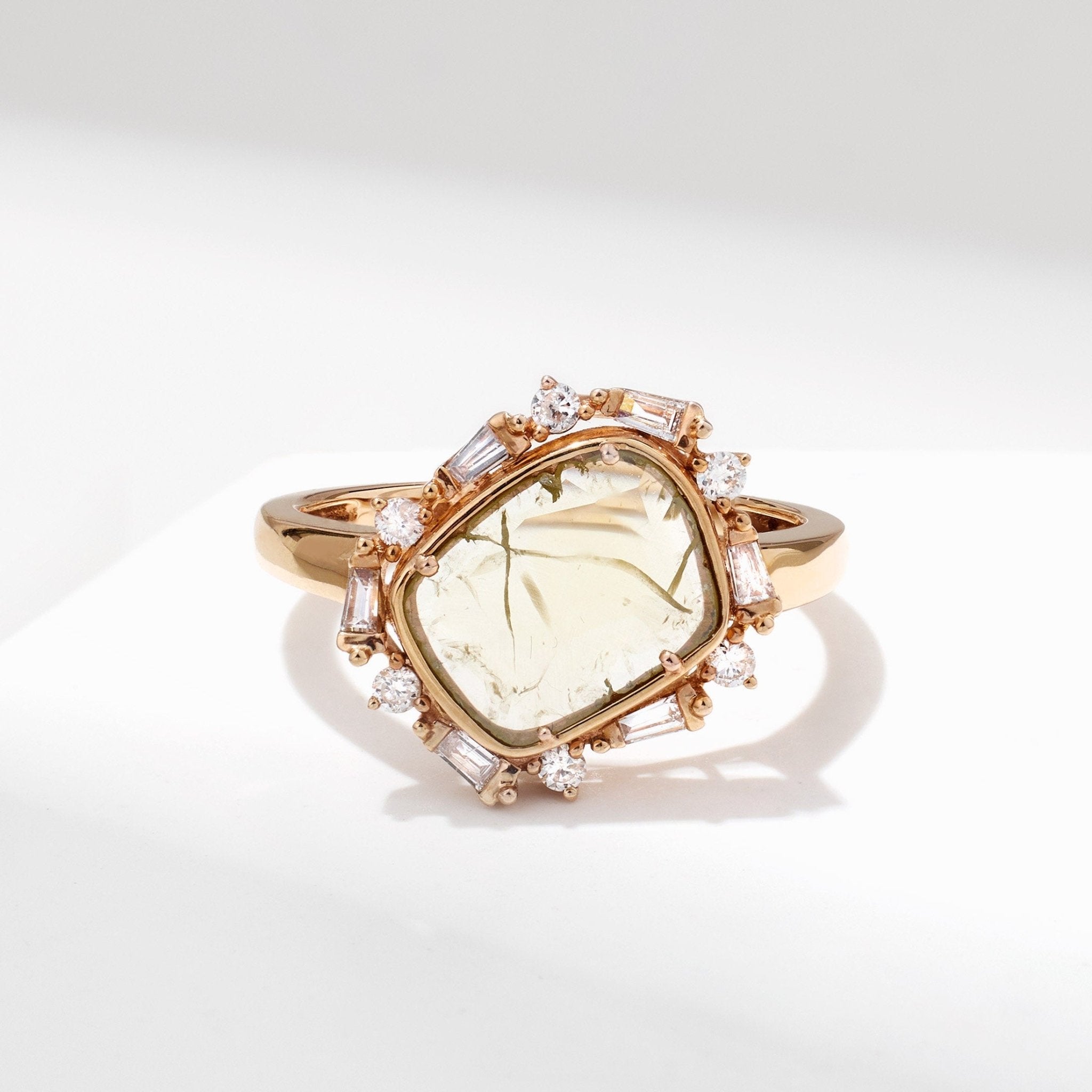 Slice Diamond Sunflower Ring - Jewelry And Store