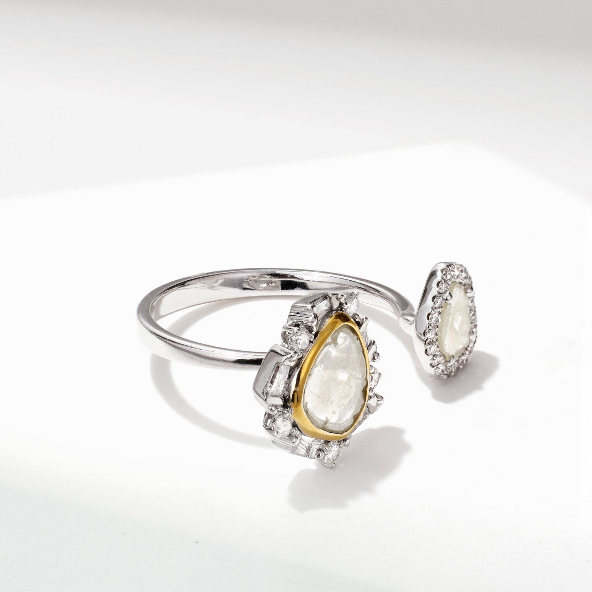 Slice Diamond Open Ring - Jewelry And Store