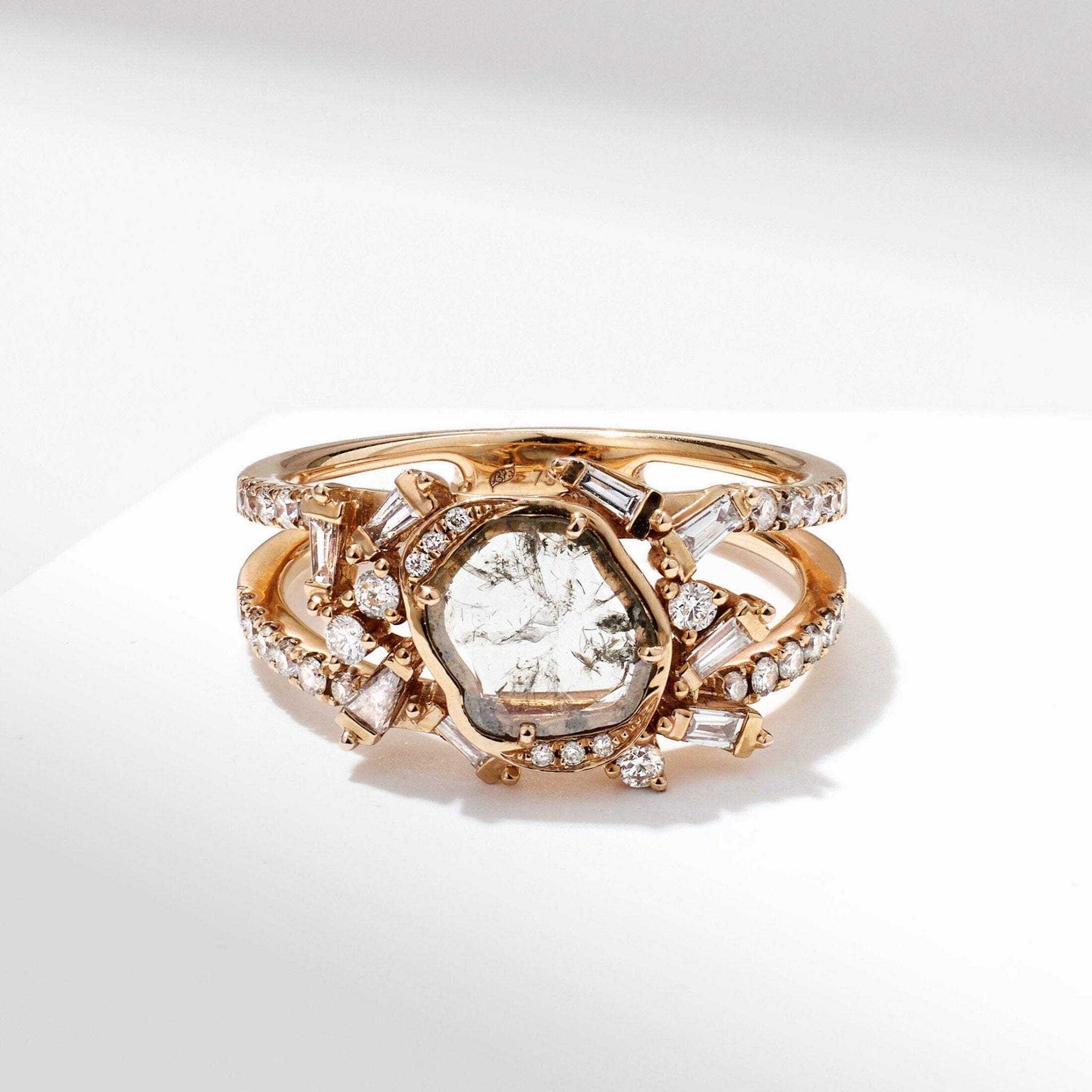 Vintage - Style Diamond Slice Ring - Jewelry And Store