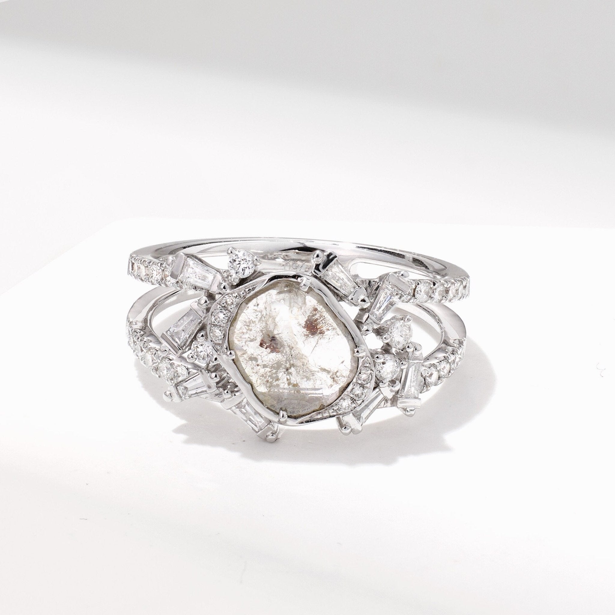 Vintage - Style Diamond Slice Ring - Jewelry And Store