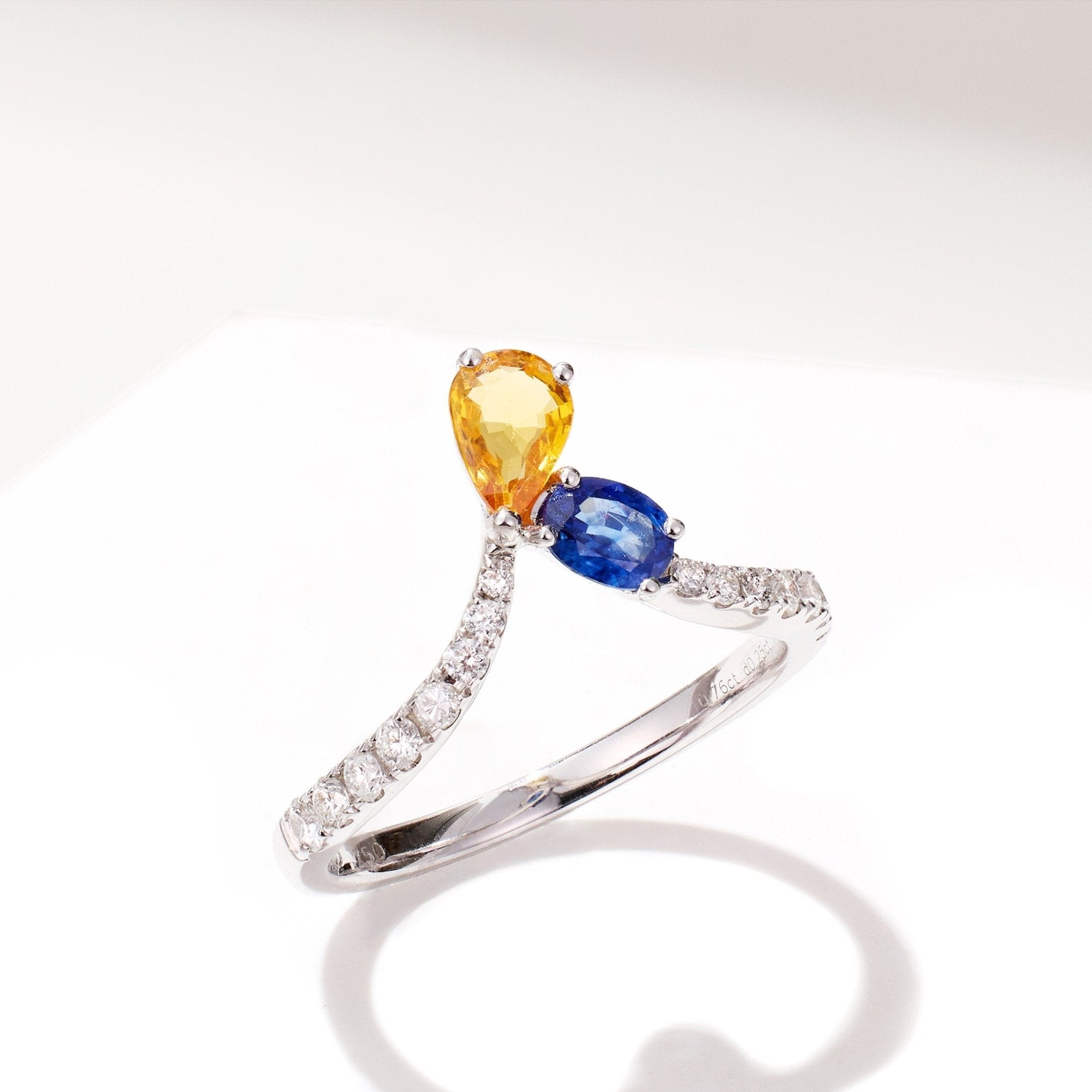 Pear - shape Fancy Sapphire Ring - Jewelry And Store