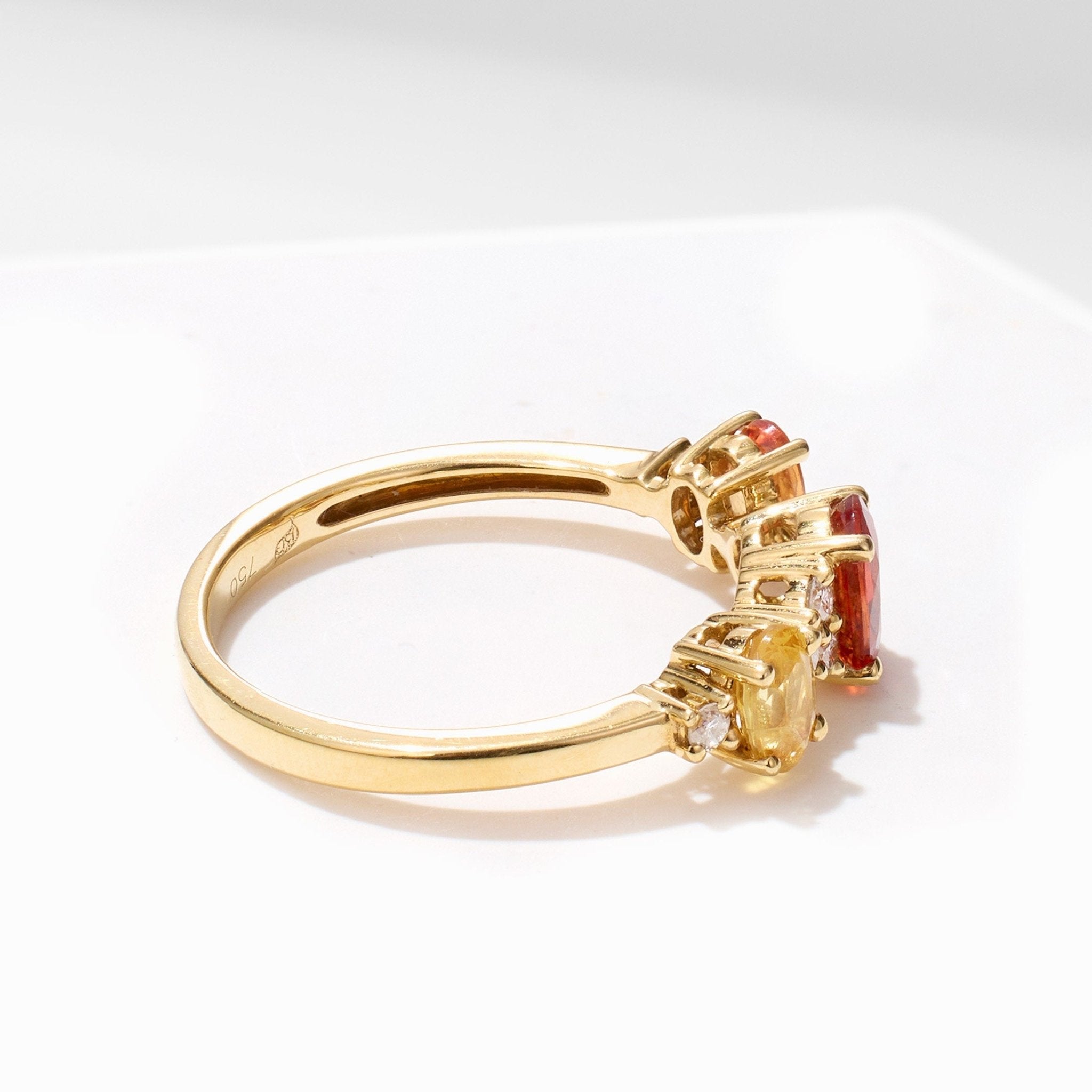 Multi - Colored Fancy Sapphire & Diamond Ring - Jewelry And Store