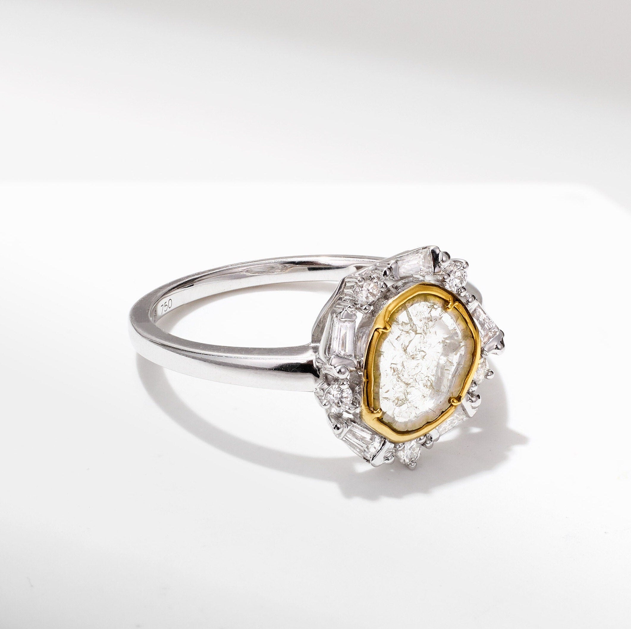 Slice Diamond Sunflower Ring - Jewelry And Store