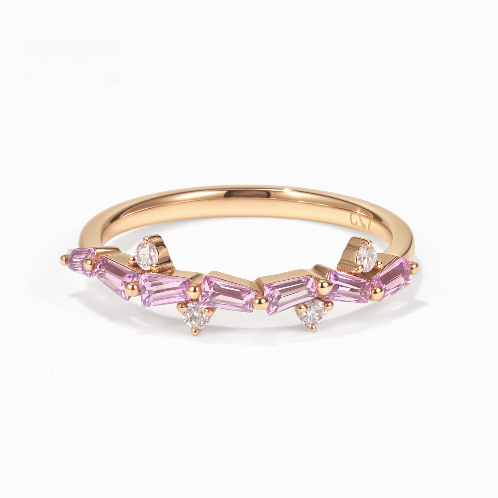 Petite Diamond and Gemstone Stackable Ring - Jewelry And Store