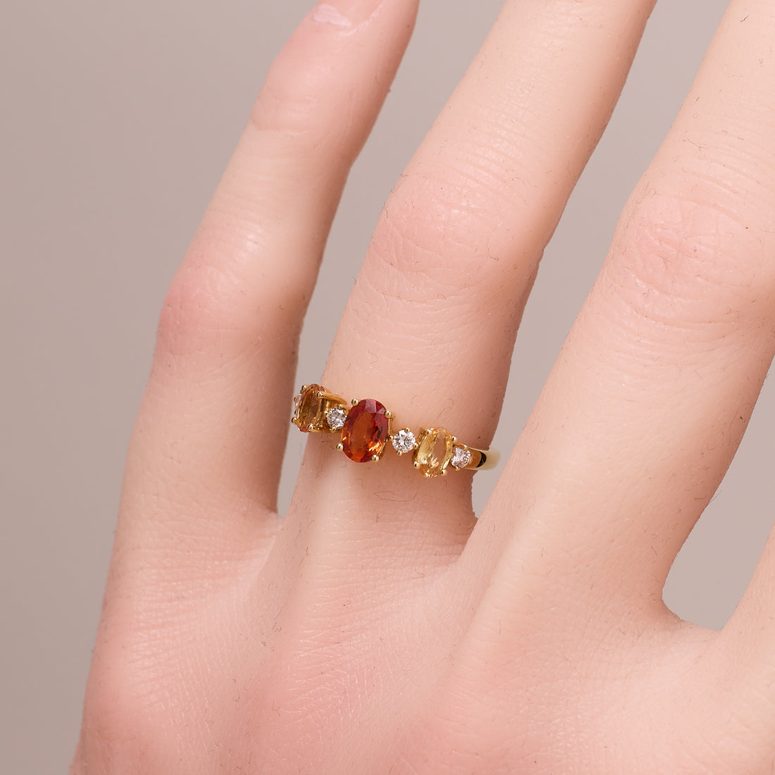 Multi - Colored Fancy Sapphire & Diamond Ring - Jewelry And Store