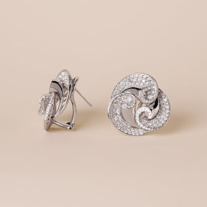 2.58ct.tw. Natural Diamond Earrings in 18K Gold
