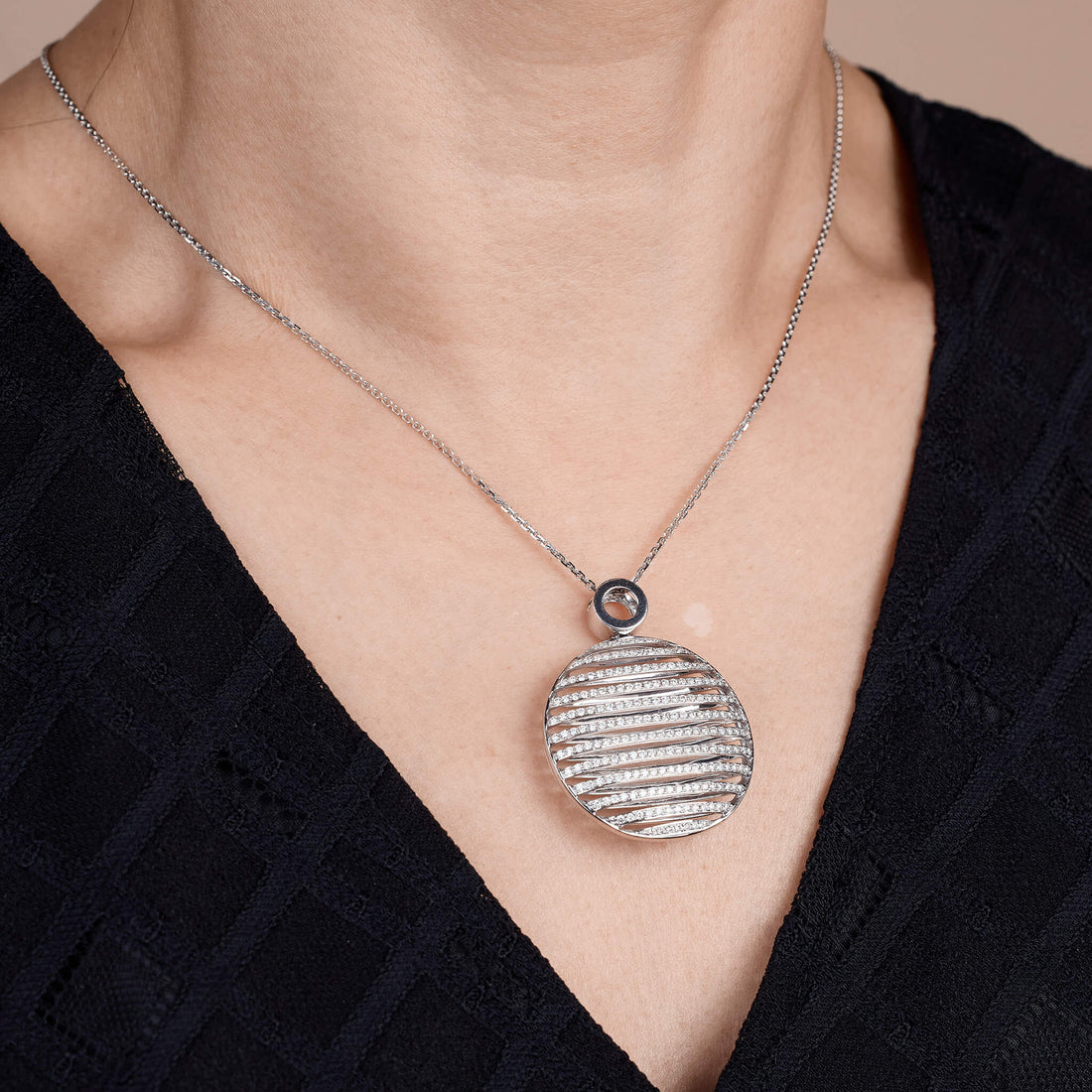 1.20 ct.tw. Natural Diamond Pendant in 18K Gold - Jewelry And Store