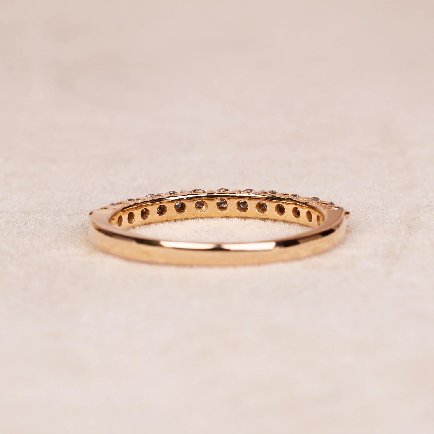 0.32 ct.tw. Stackable Half-Eternity Diamond Band Ring in 18K Gold