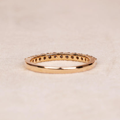 0.32 ct.tw. Stackable Half-Eternity Diamond Band Ring in 18K Gold