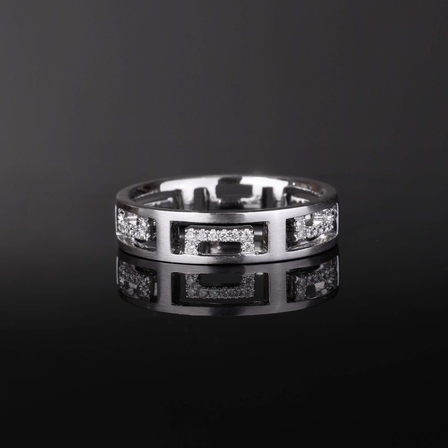 18K Gold Unisex Diamond Band Ring