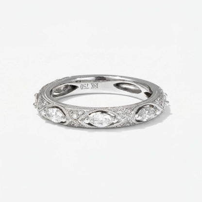 Natural Diamond Vintage Inspired Ring 18K Gold - JewelryandStore