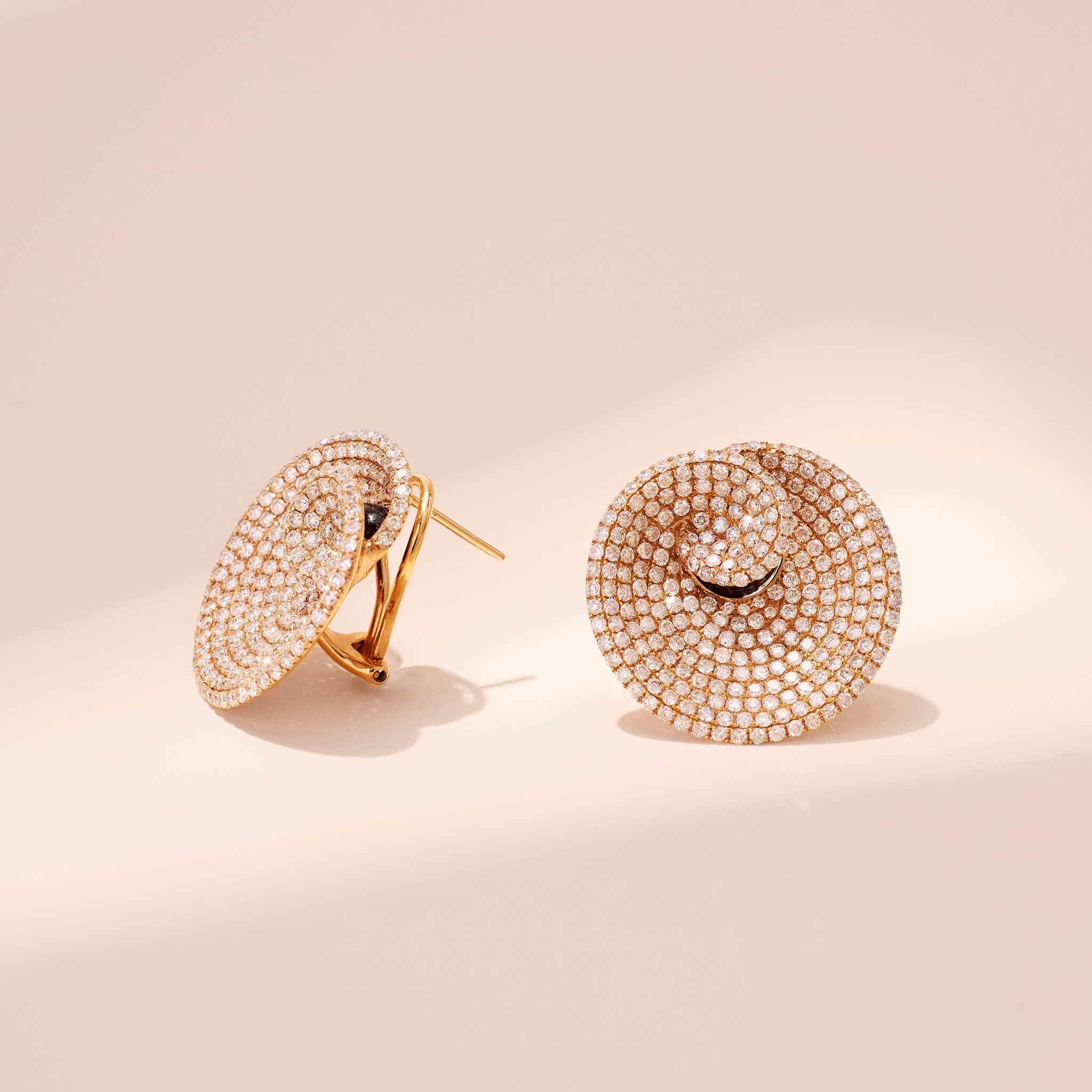4.73ct.tw. Natural Diamond Earrings in 18K Gold - Jewelry And Store