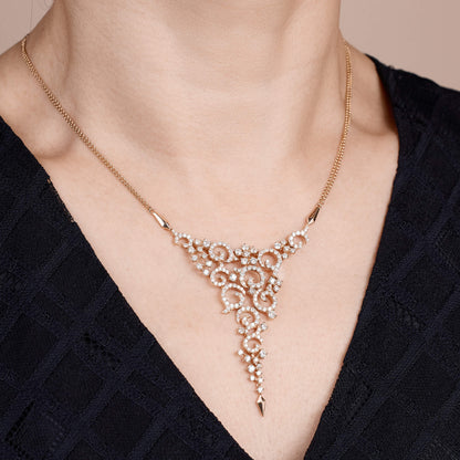 2.86ct.tw. Natural Diamond Necklace in 18K Gold