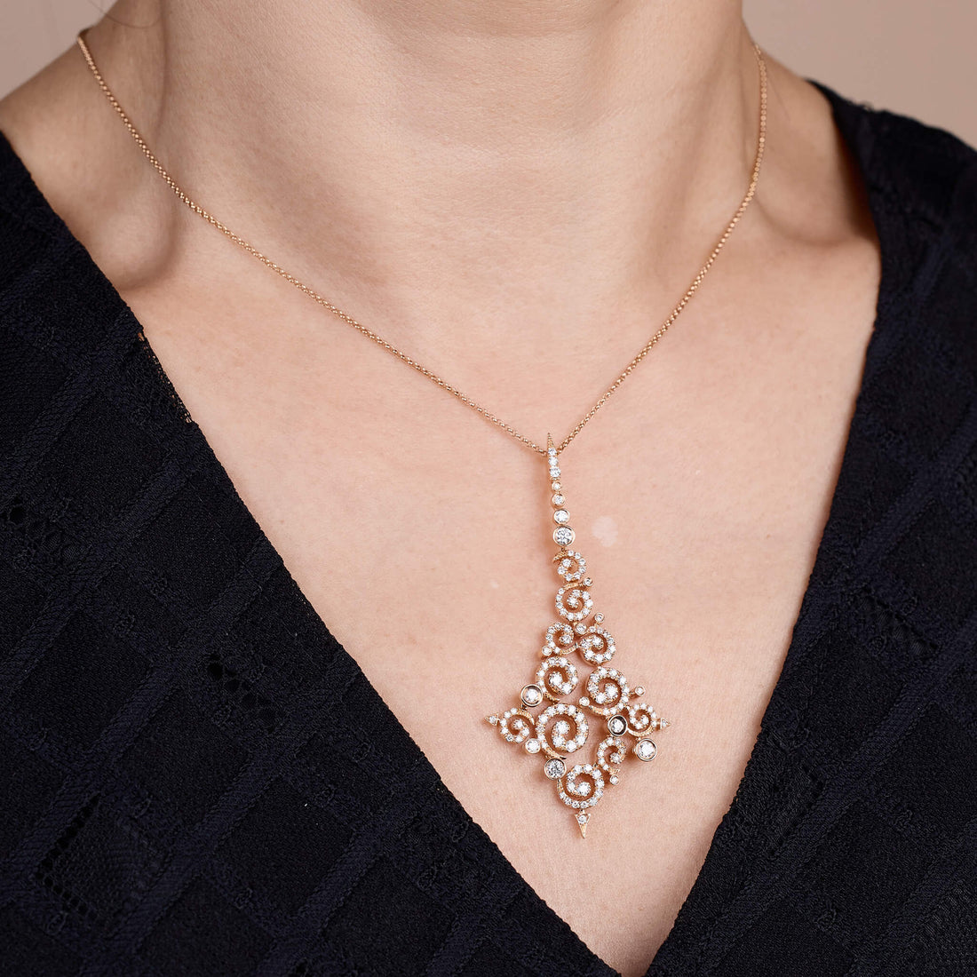 1.44ct.tw. Natural Diamond Pendant in 18K Gold - Jewelry And Store