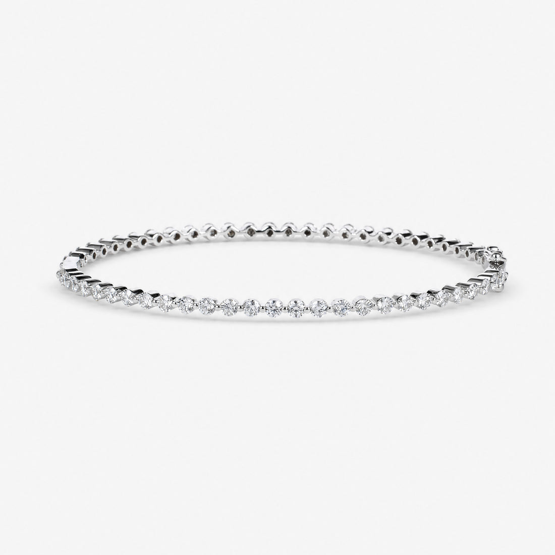 2.85ct Classic Single Row Natural Diamond Eternity Bangle - JewelryandStore