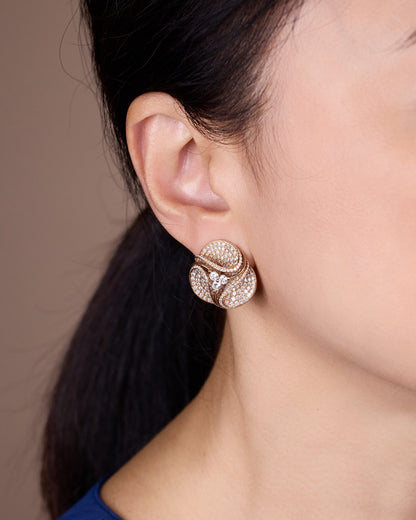 6.20 ct.tw. Natural Diamond Earrings in 18K Gold