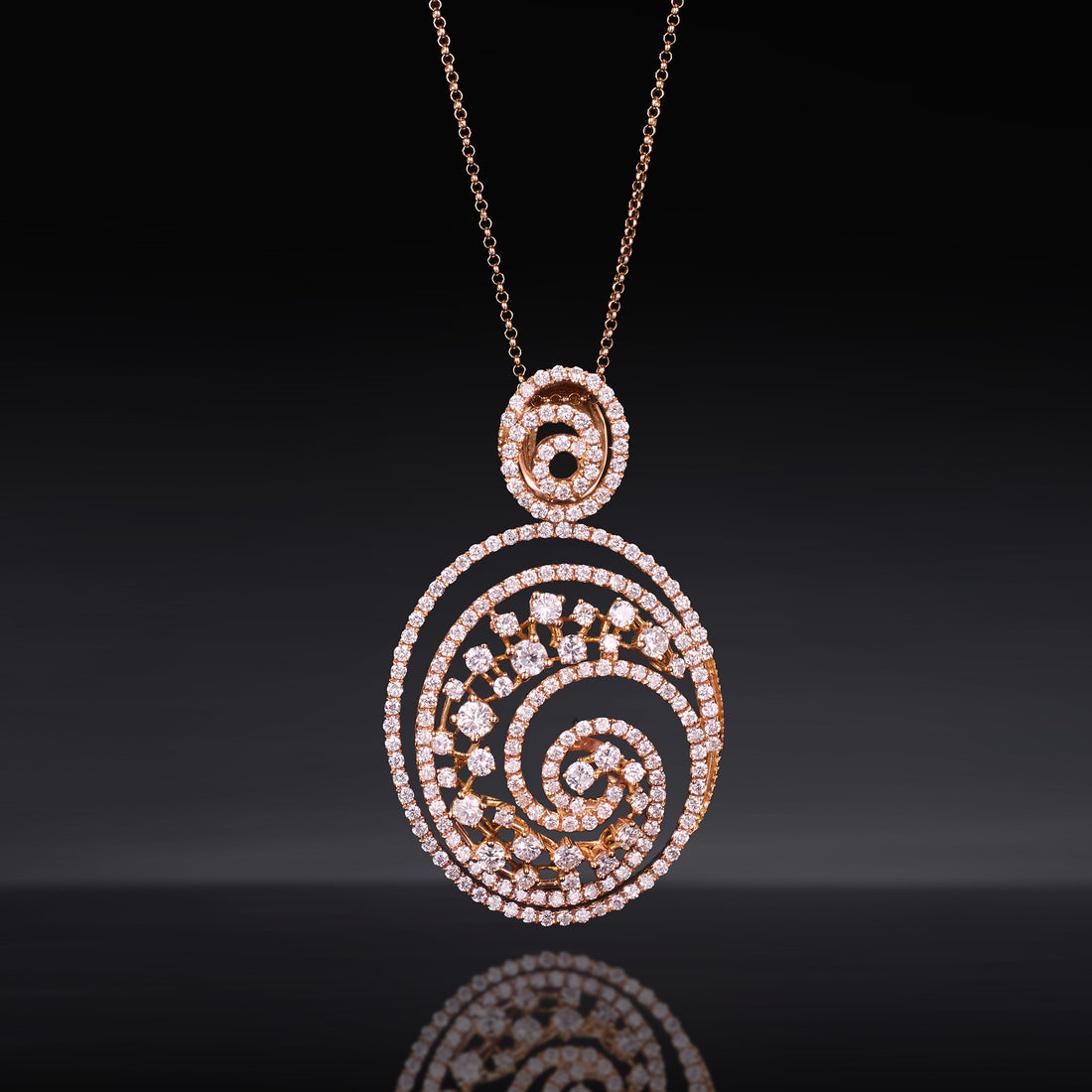 18K Gold Diamond Pendant with Natural White Diamonds - Jewelry And Store