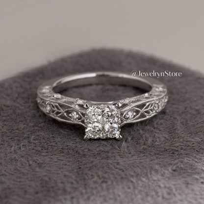 Vintage - Styled Diamond Engagement Ring - Jewelry And Store