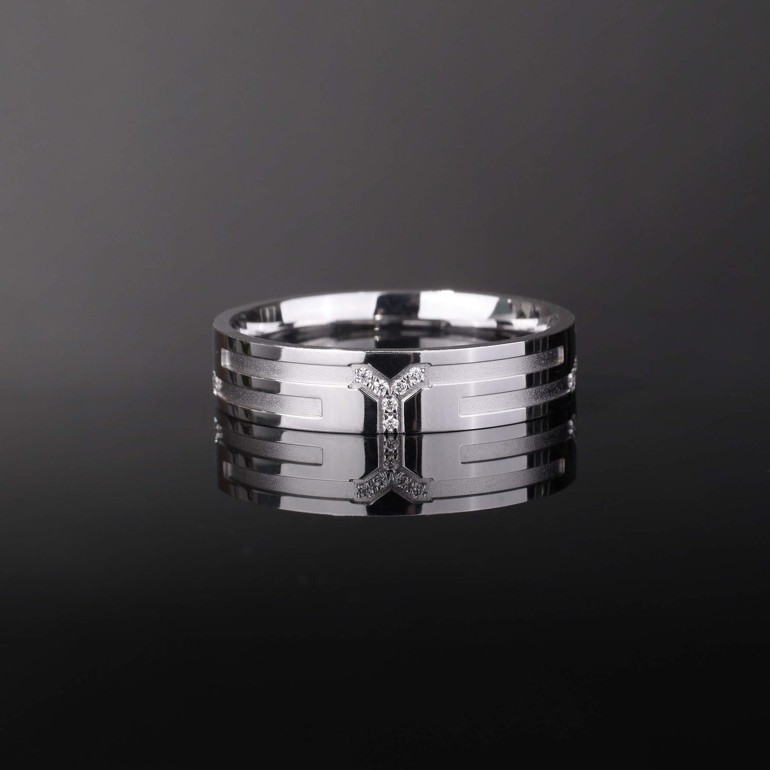 18K Gold Unisex Diamond Band Ring - Jewelry And Store