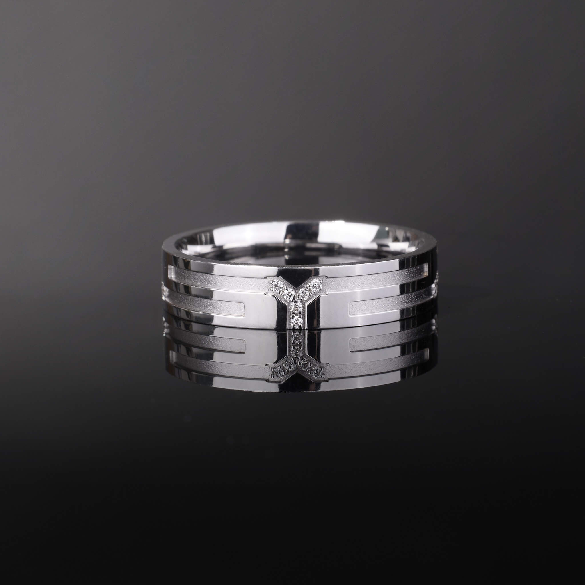 18K Gold Unisex Diamond Band Ring - Jewelry And Store