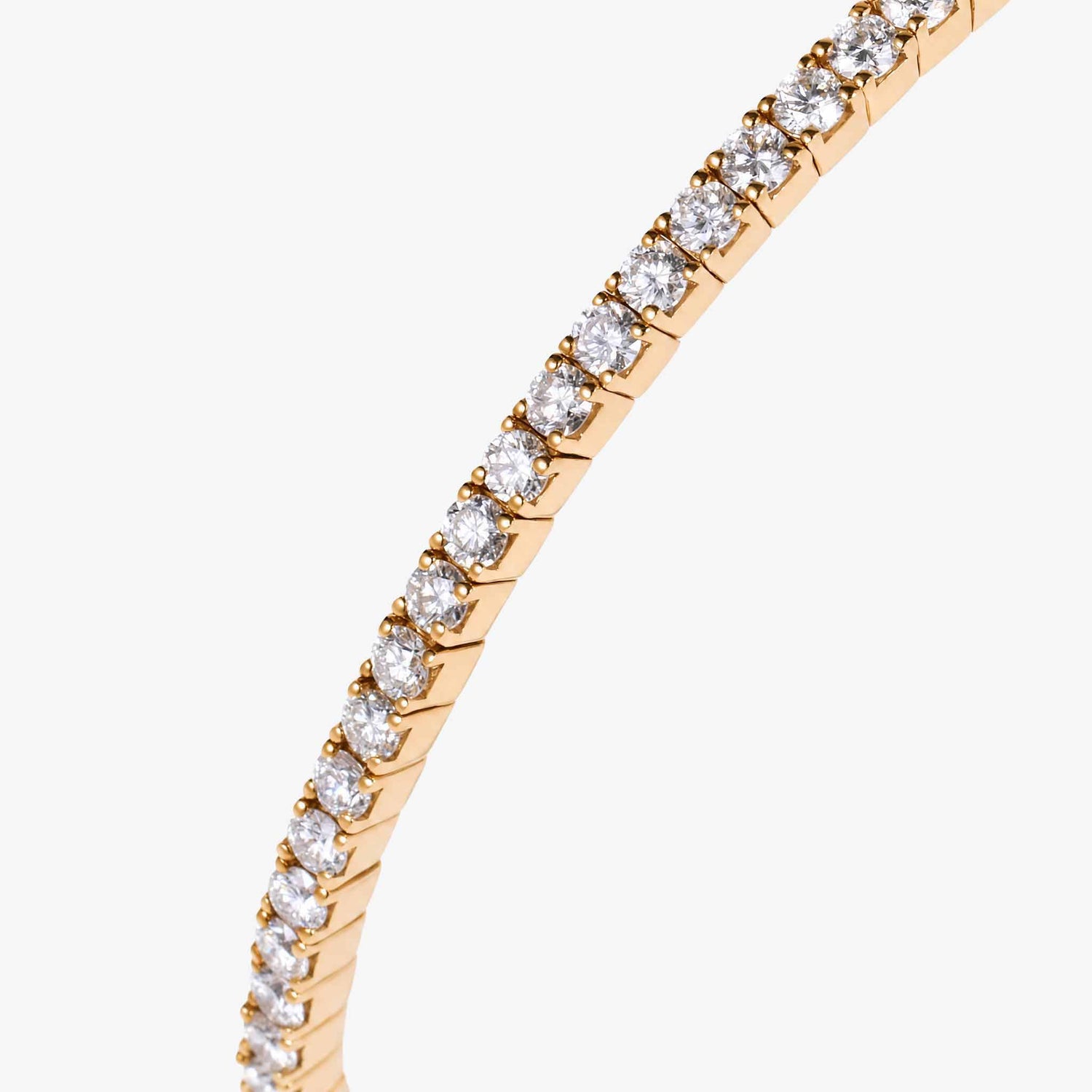 3.08ct Natural Diamond Grid Layout Tennis Bangle in 18K Yellow Gold - JewelryandStore