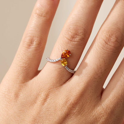 18K Gold Pear-shape Natural Fancy Sapphire Ring - JewelryAndStore