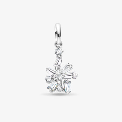 18K Gold Snowflakes Pendant with Diamonds