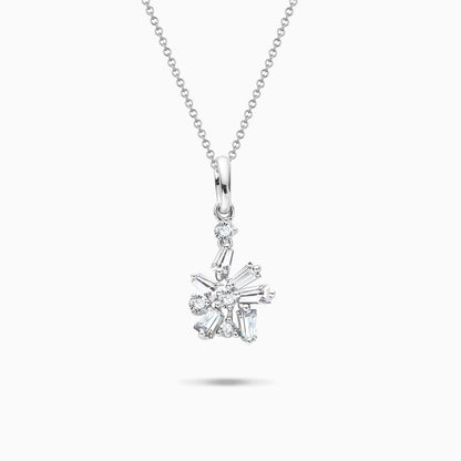 18K Gold Snowflakes Pendant with Diamonds
