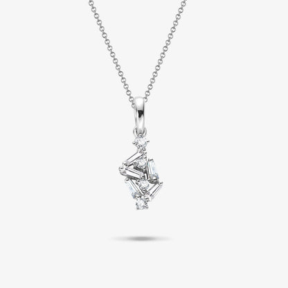 18K Gold Cluster Pendant with Diamonds