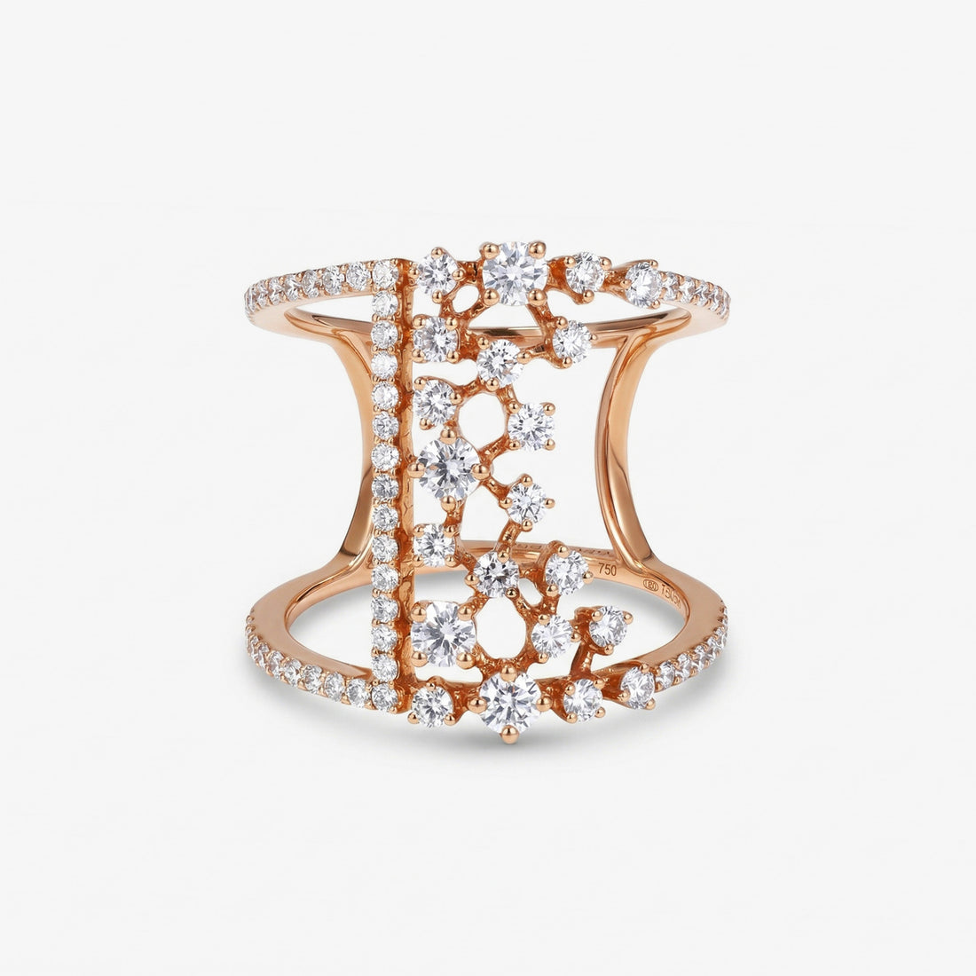 1.18ct.tw Luxury Natural Diamond Cocktail Ring in 18K Gold