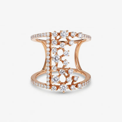 1.18ct.tw Luxury Natural Diamond Cocktail Ring in 18K Gold