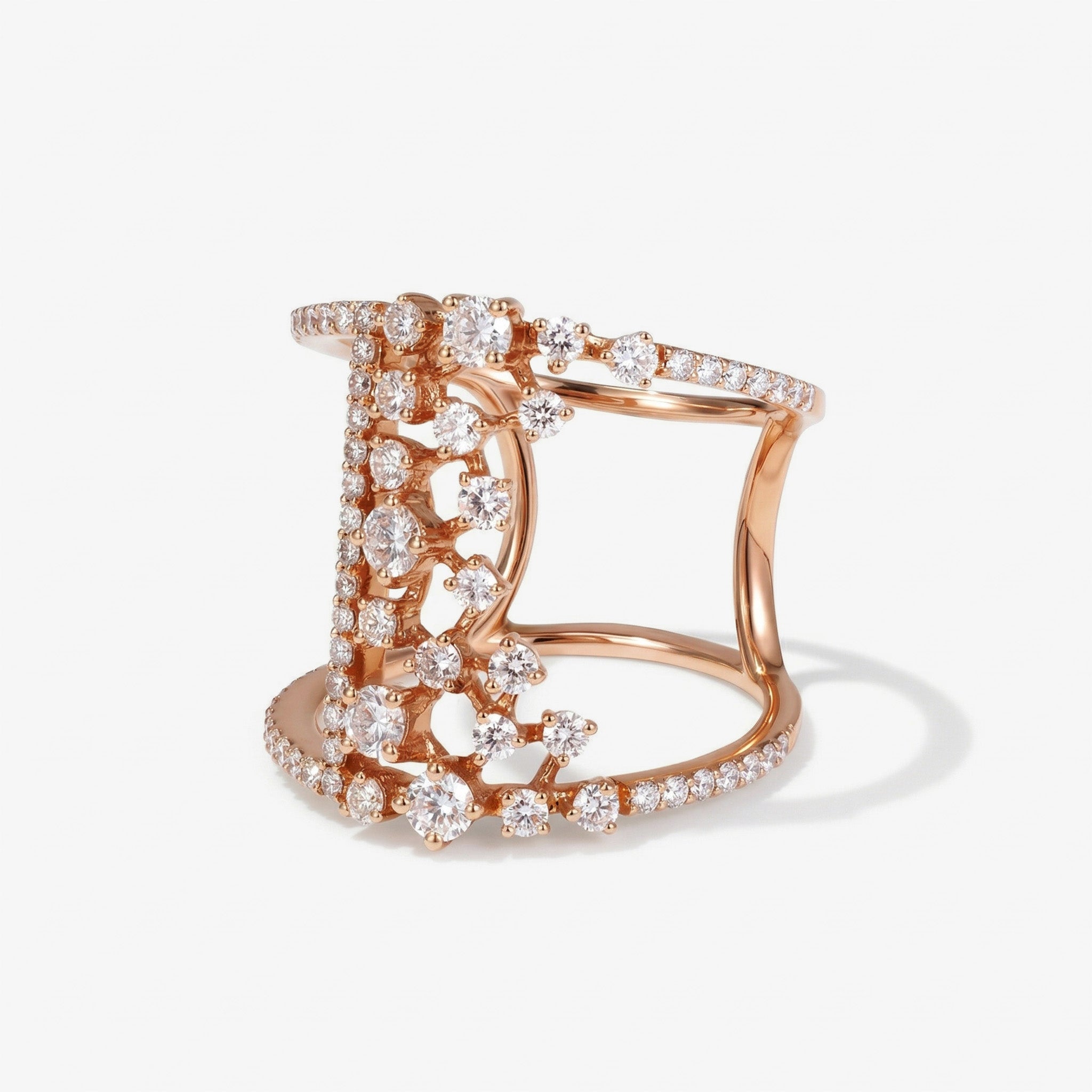 1.18ct.tw Luxury Natural Diamond Cocktail Ring in 18K Gold