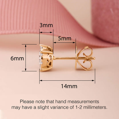 18K Gold Classic Diamond Cluster Earrings - JewelryAndStore