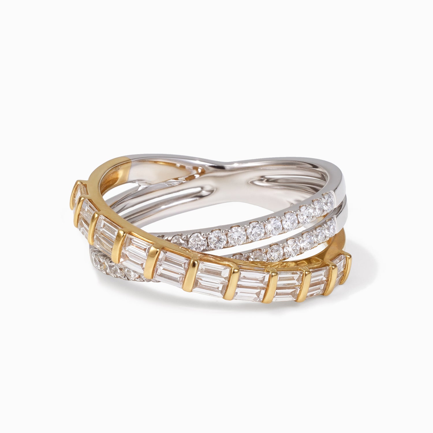 18K Gold X - Cross Diamond Ring - Jewelry And Store