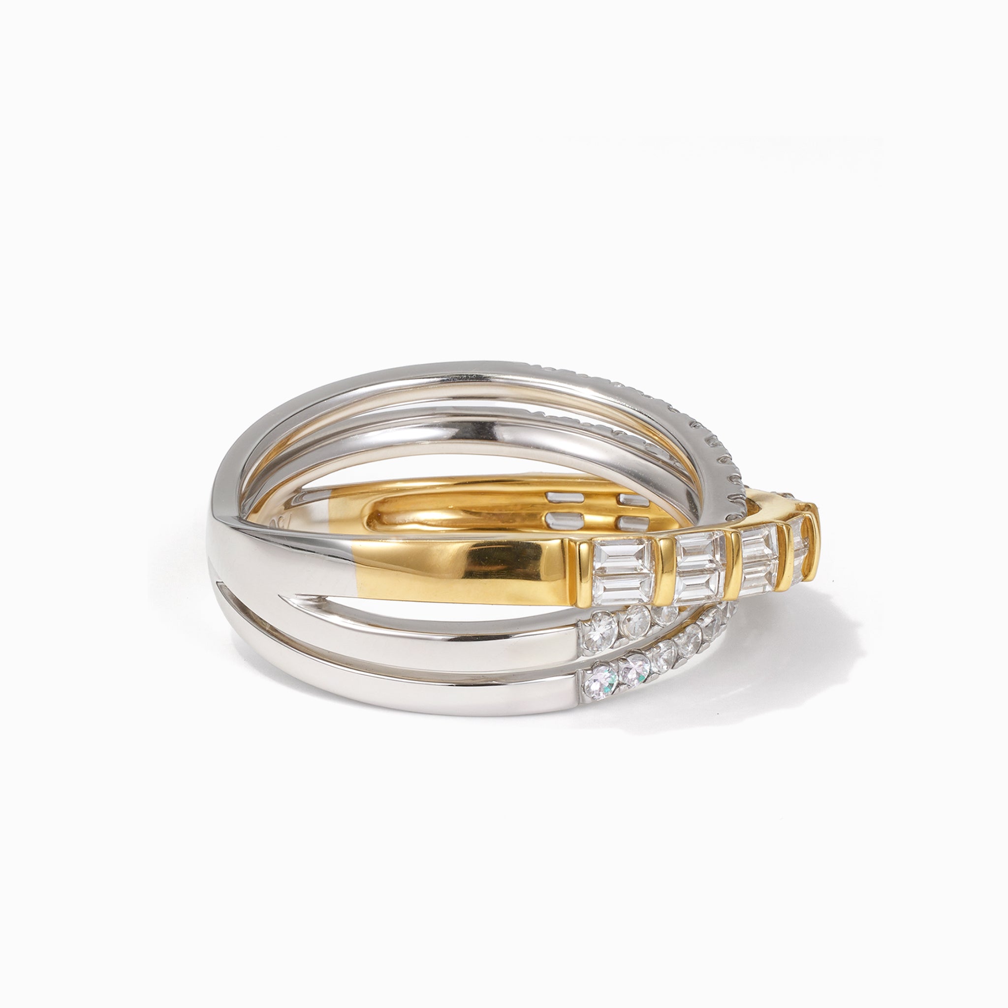 18K Gold X - Cross Diamond Ring - Jewelry And Store