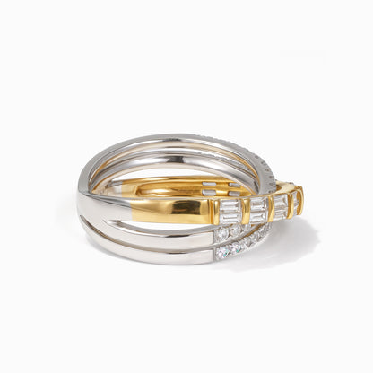 18K Gold X - Cross Diamond Ring - Jewelry And Store