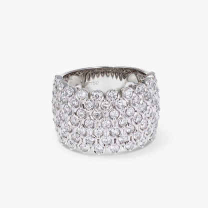 0.80ct Natural Diamond Wide Dome Ring 18K Gold - JewelryandStore