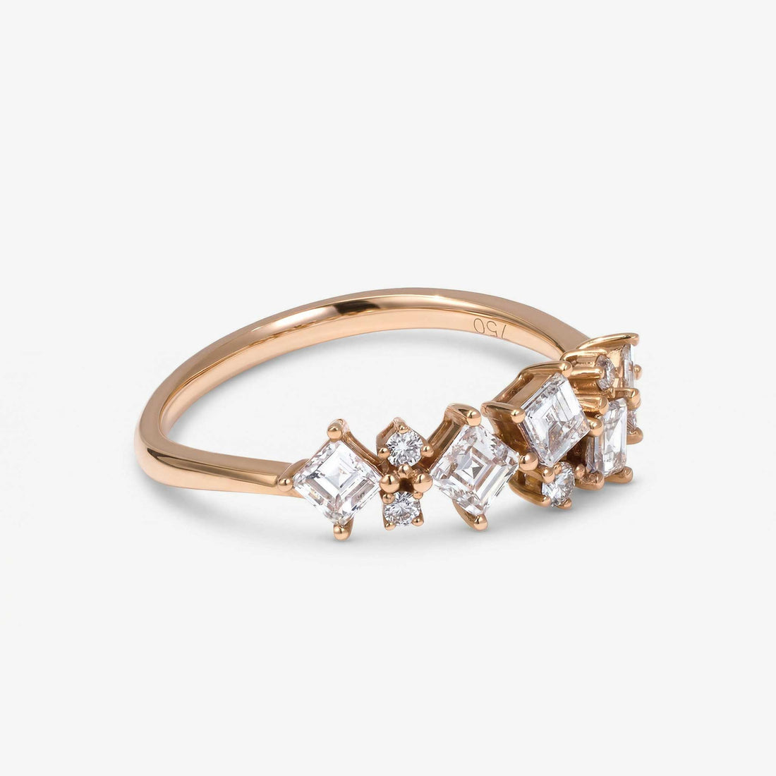 0.88ct.tw. Mixed Shape Diamond Ring 18K Gold - JewelryandStore
